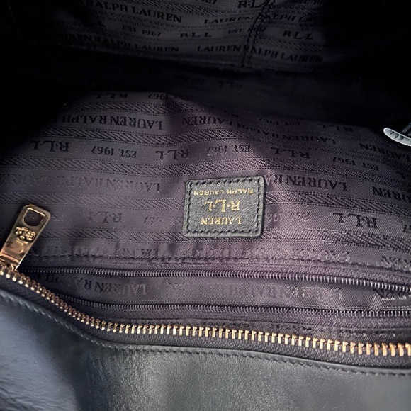 Ralph Lauren Carrington Bethany Medium Leopard Leather Satchel Purse - Picture 5 of 12